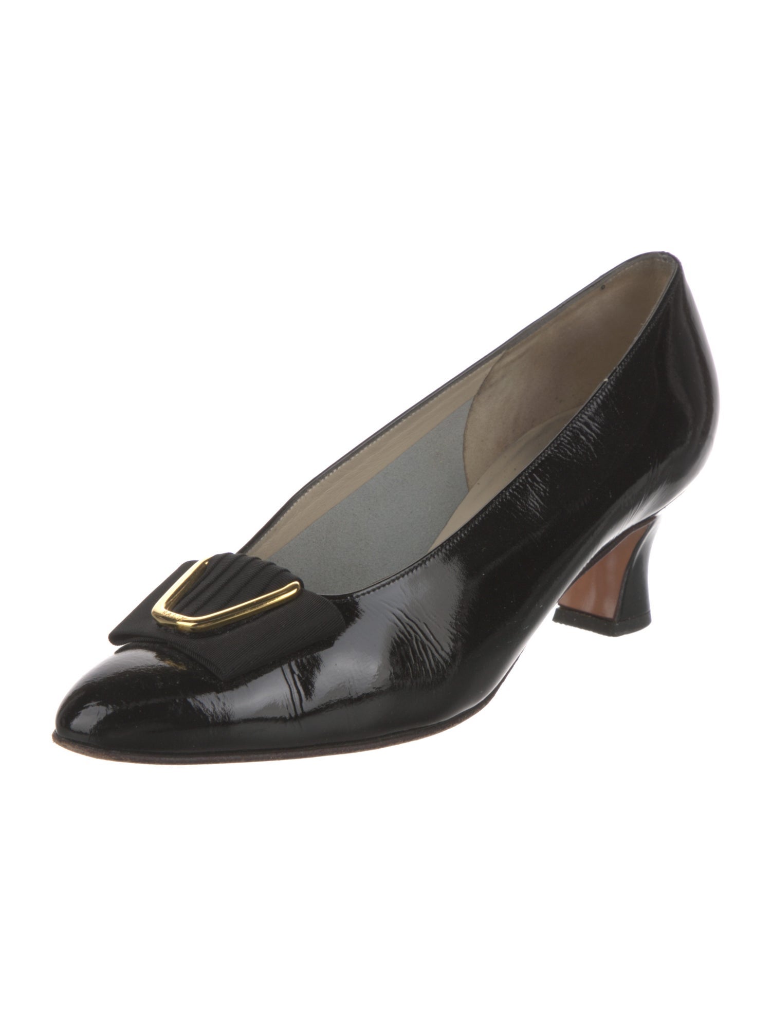 Bally Patent Leather Studded Accents Pumps