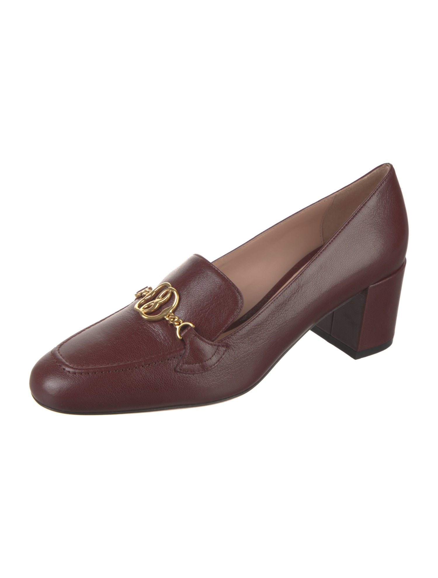 Bally Leather Chain-Link Accents Pumps