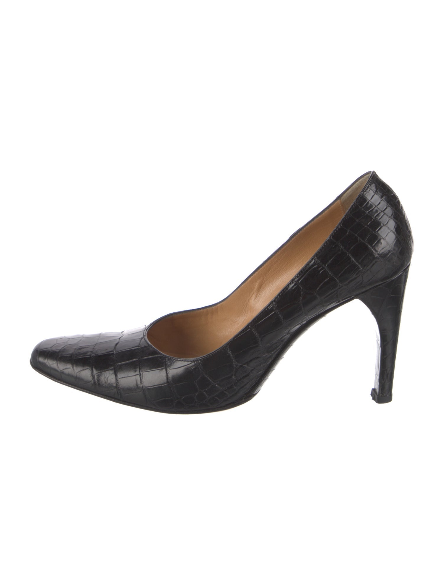 Bally Embossed Leather Pumps