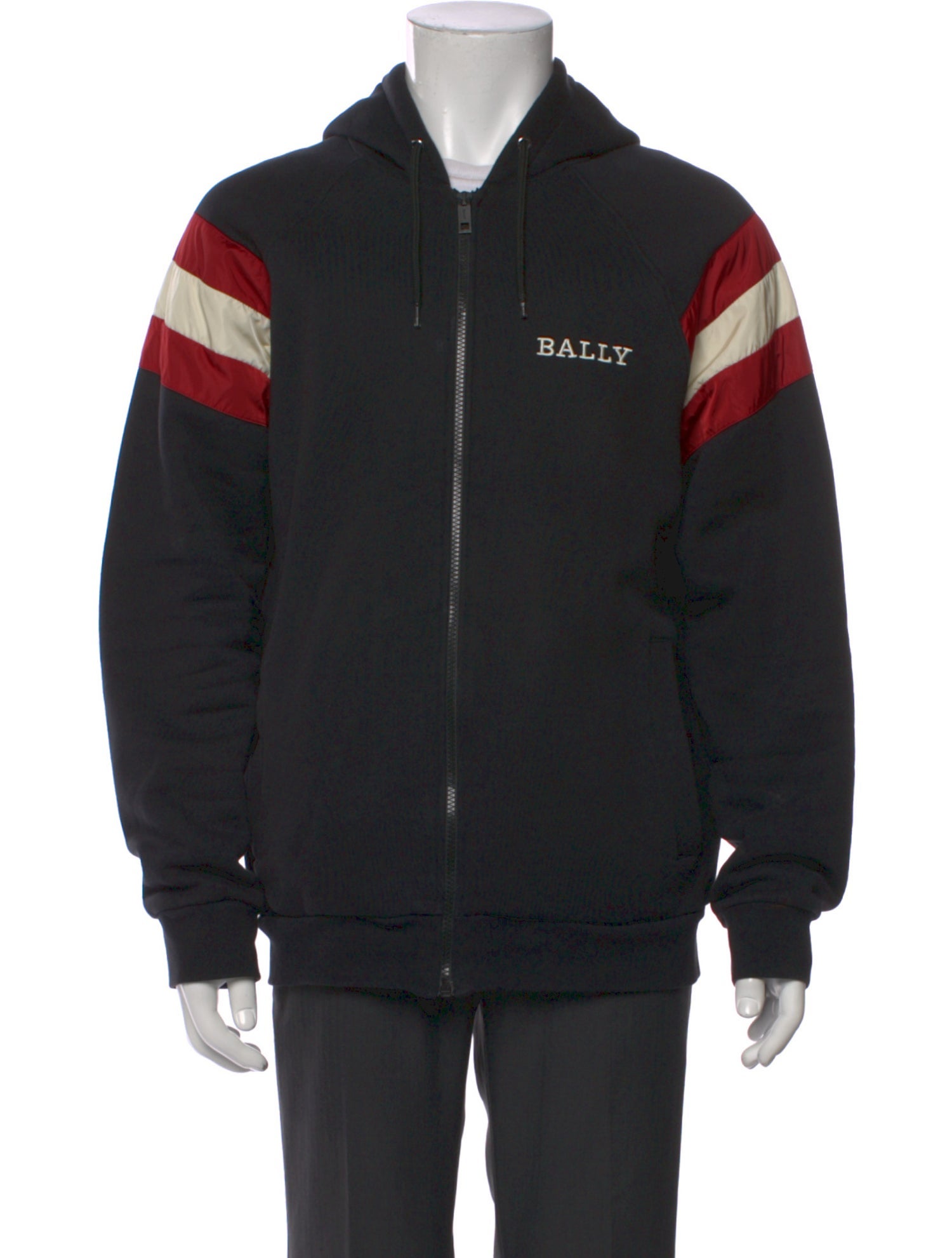 Bally Striped Crew Neck Hoodie
