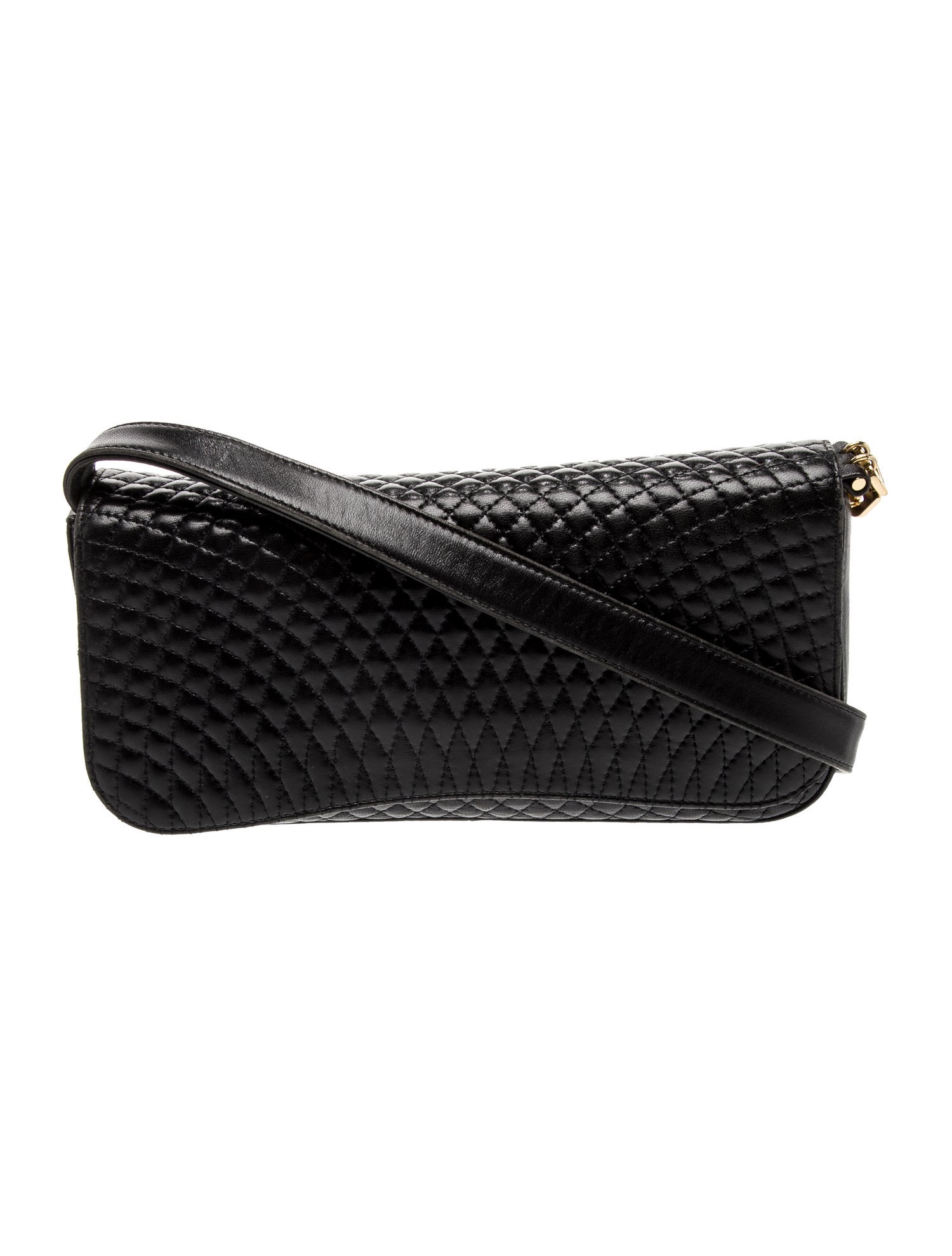 Bally Embossed Leather Shoulder Bag