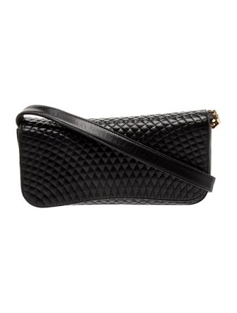 Bally Embossed Leather Shoulder Bag
