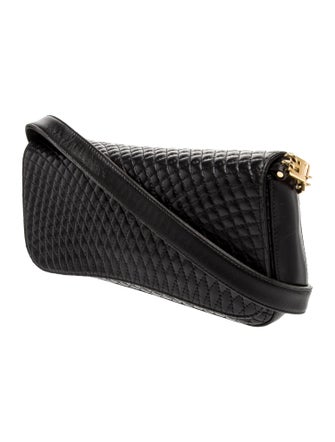 Bally Embossed Leather Shoulder Bag