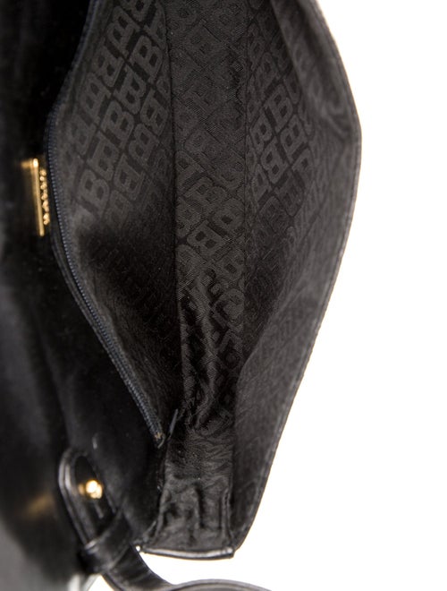 Bally Embossed Leather Shoulder Bag