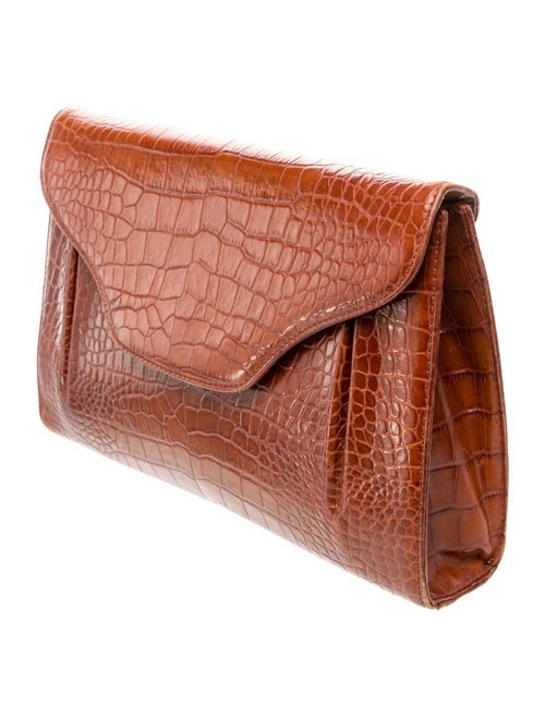 Bally Embossed Leather Clutch