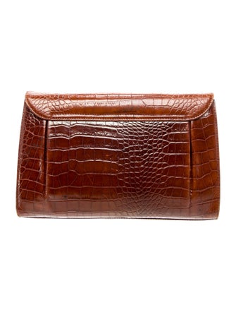 Bally Embossed Leather Clutch