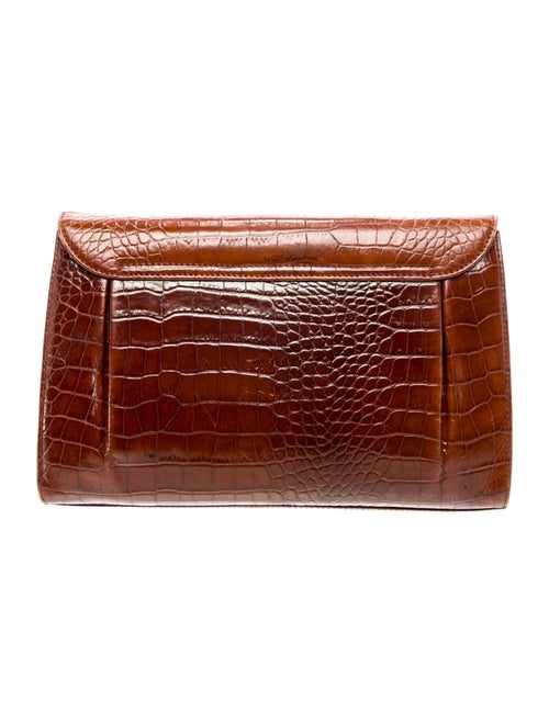 Bally Embossed Leather Clutch