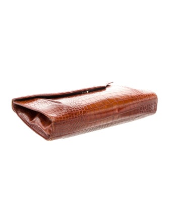 Bally Embossed Leather Clutch