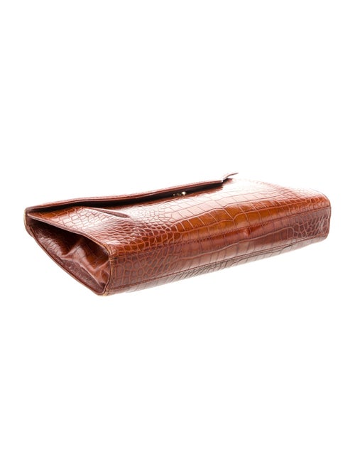 Bally Embossed Leather Clutch
