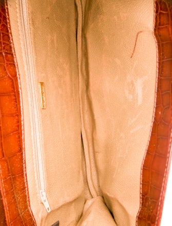 Bally Embossed Leather Clutch