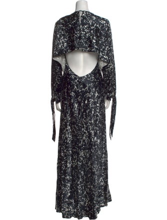 Bally Floral Print Long Dress