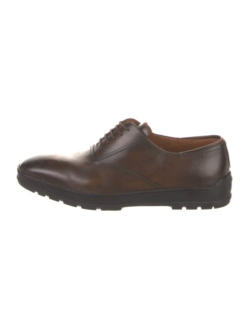 Bally Leather Eyelet Trim Oxfords