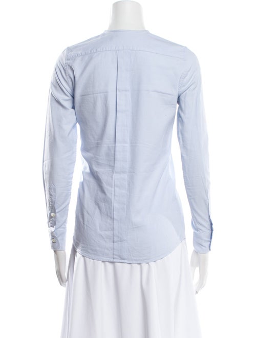Bally Crew Neck Long Sleeve Button-Up Top