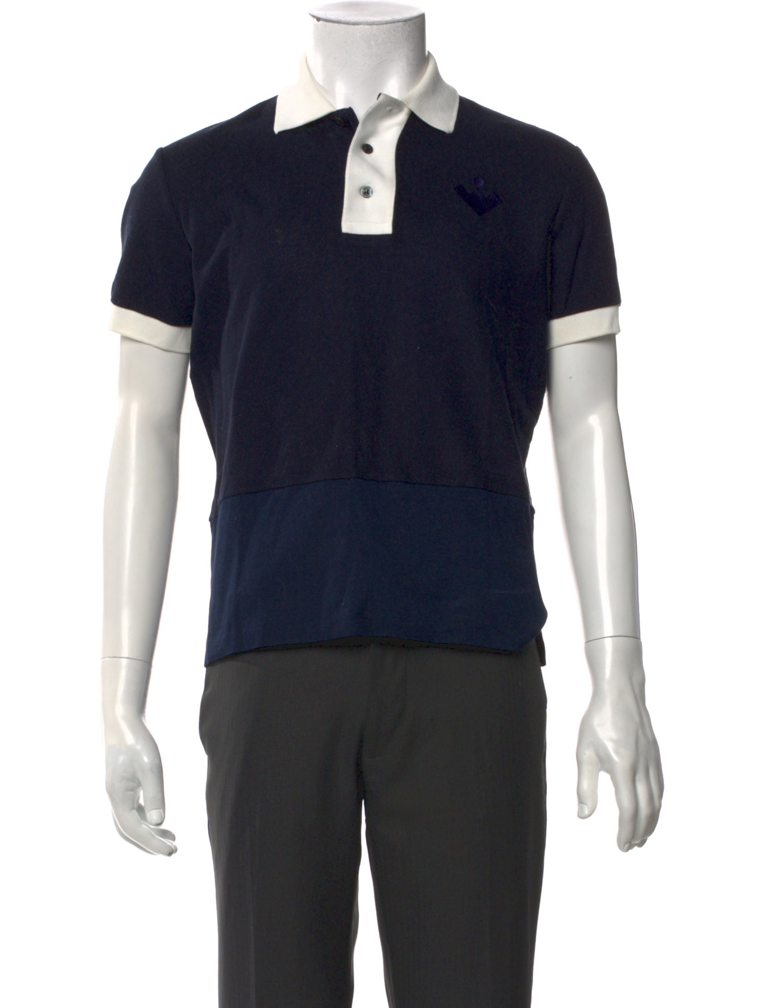 Bally Colorblock Pattern Collar Polo Shirt