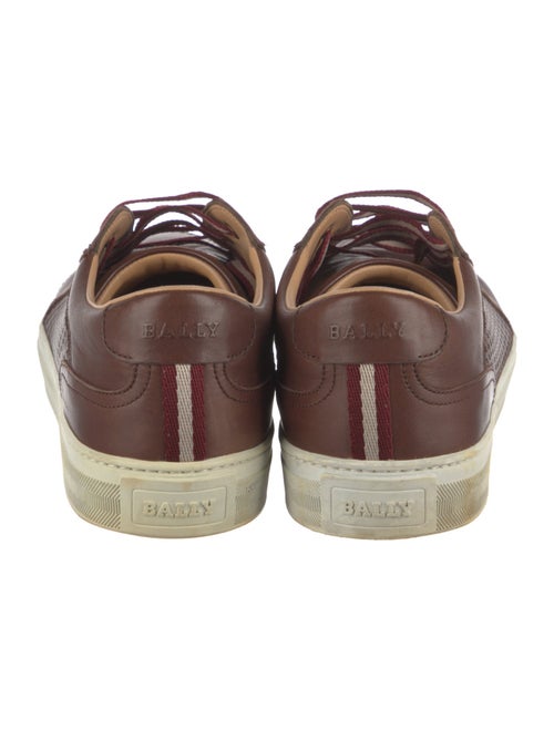 Bally Leather Animal Print Sneakers