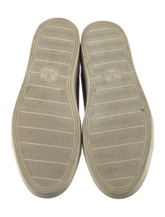 Bally Leather Animal Print Sneakers