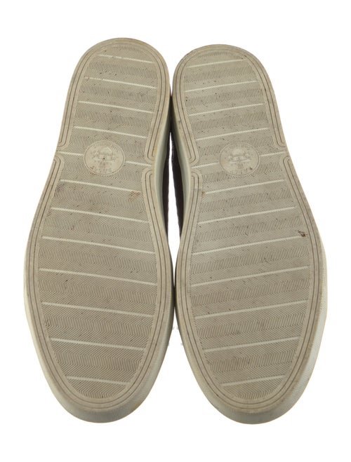 Bally Leather Animal Print Sneakers