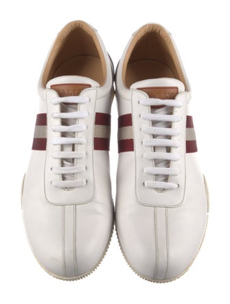 Bally Leather Grosgrain Trim Sneakers