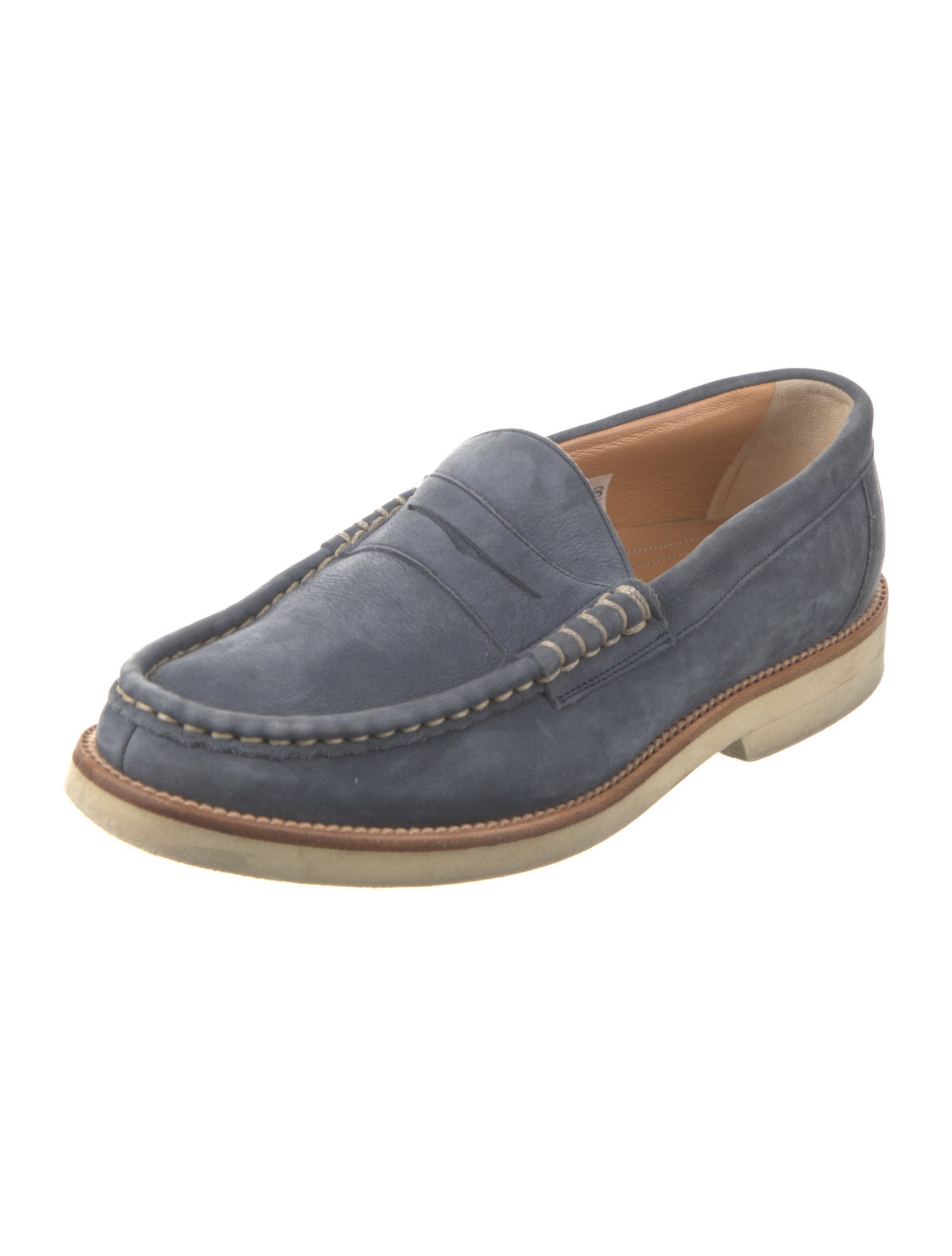Bally Suede Colorblock Pattern Loafers