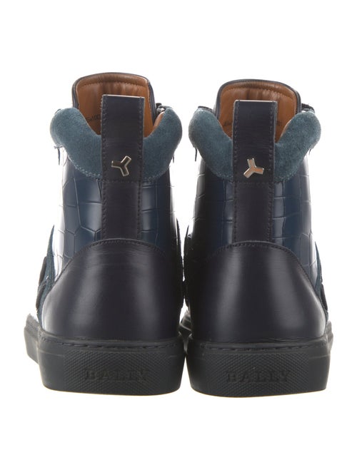 Bally Leather Animal Print Sneakers