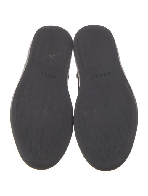 Bally Leather Animal Print Sneakers