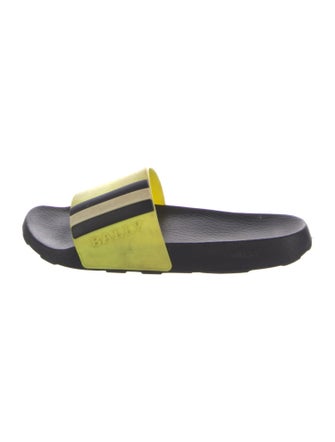 Bally Rubber Colorblock Pattern Slides