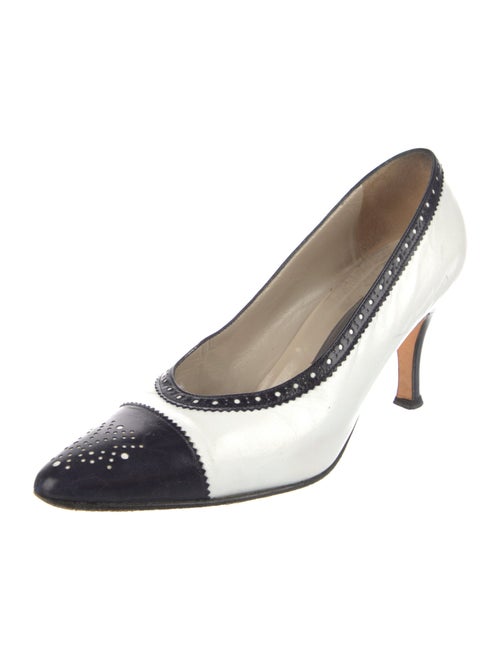 Bally Leather Colorblock Pattern Pumps
