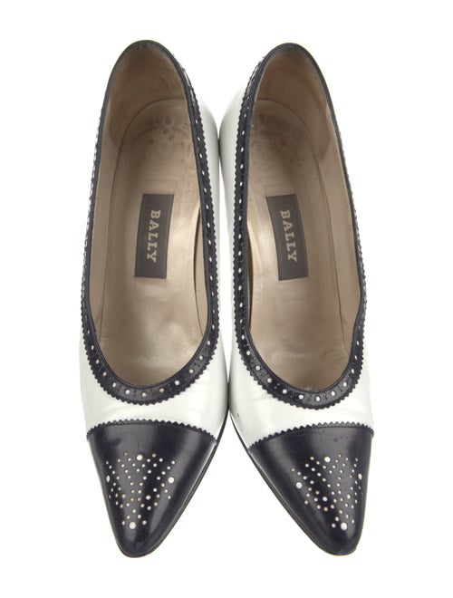 Bally Leather Colorblock Pattern Pumps