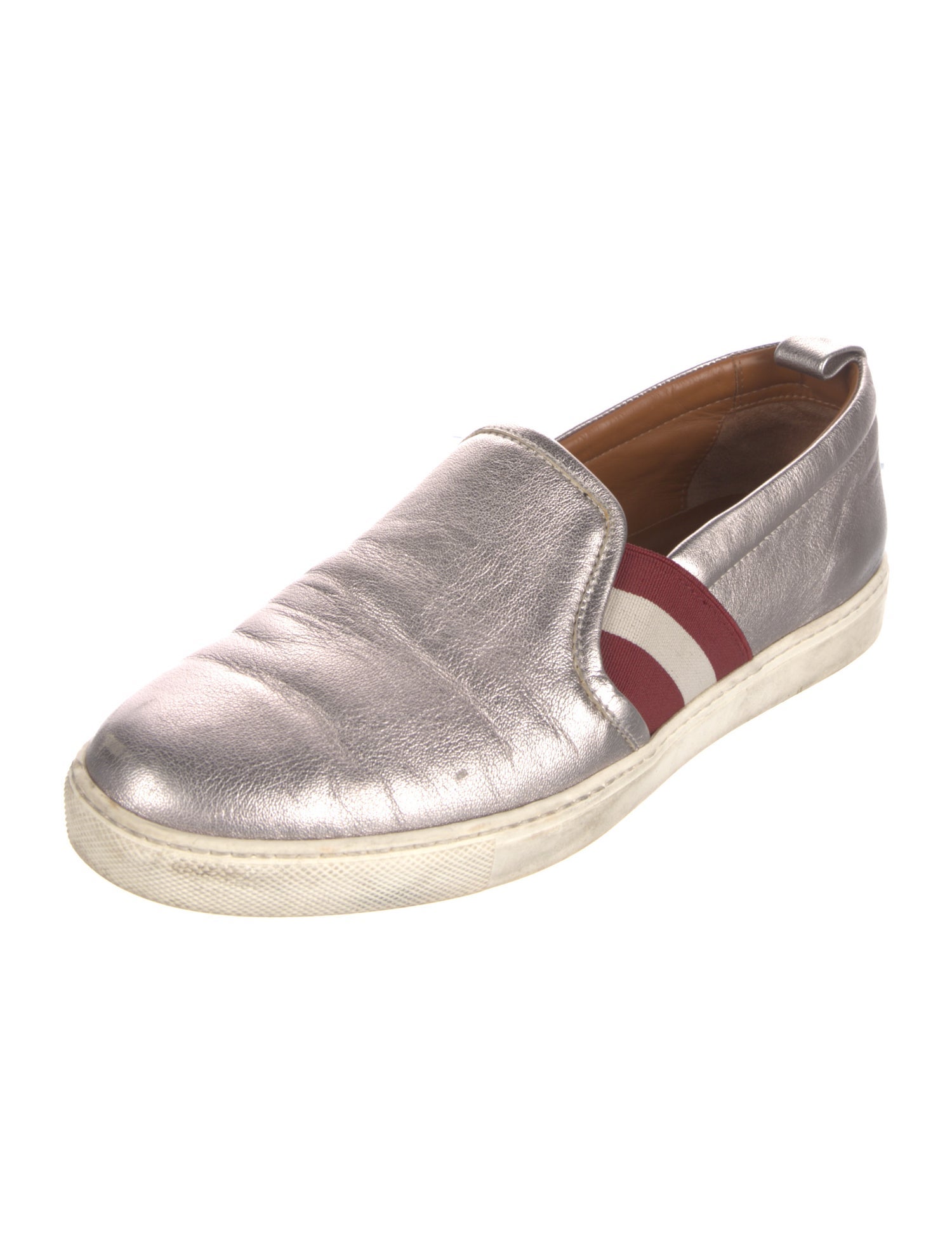 Bally Leather Striped Sneakers