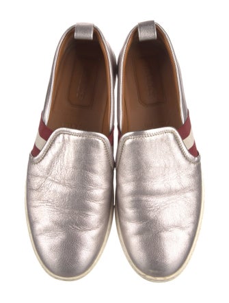 Bally Leather Striped Sneakers
