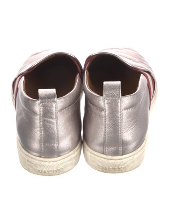 Bally Leather Striped Sneakers
