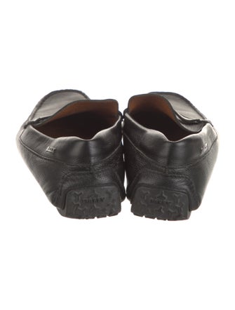 Bally Leather Colorblock Pattern Drivers