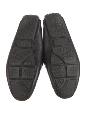 Bally Leather Colorblock Pattern Drivers