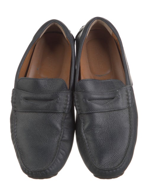 Bally Leather Colorblock Pattern Drivers