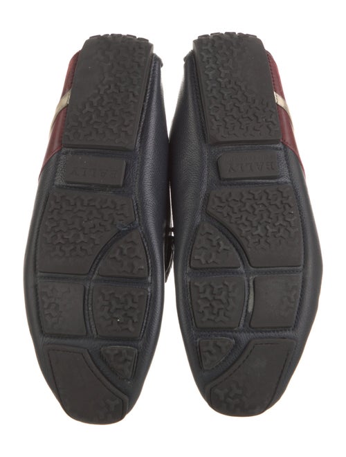 Bally Leather Colorblock Pattern Drivers