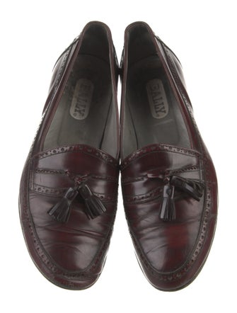 Bally Leather Tassel Accents Loafers