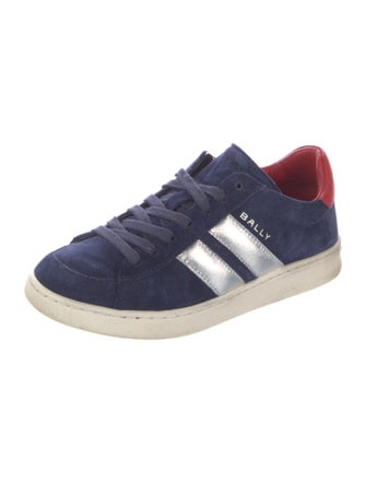 Bally Suede Colorblock Pattern Sneakers