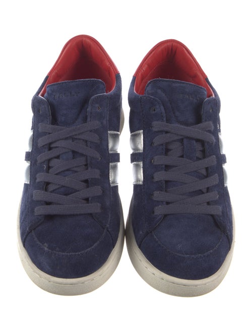 Bally Suede Colorblock Pattern Sneakers