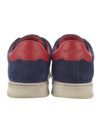 Bally Suede Colorblock Pattern Sneakers