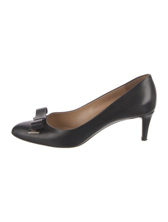Bally Leather Bow Accents Pumps