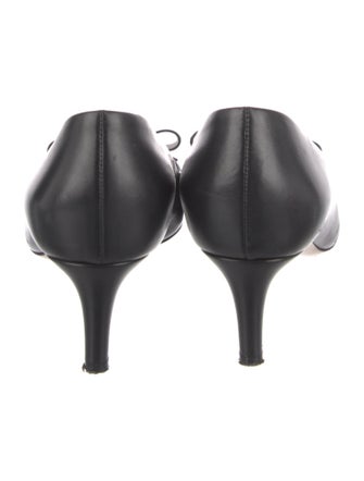 Bally Leather Bow Accents Pumps