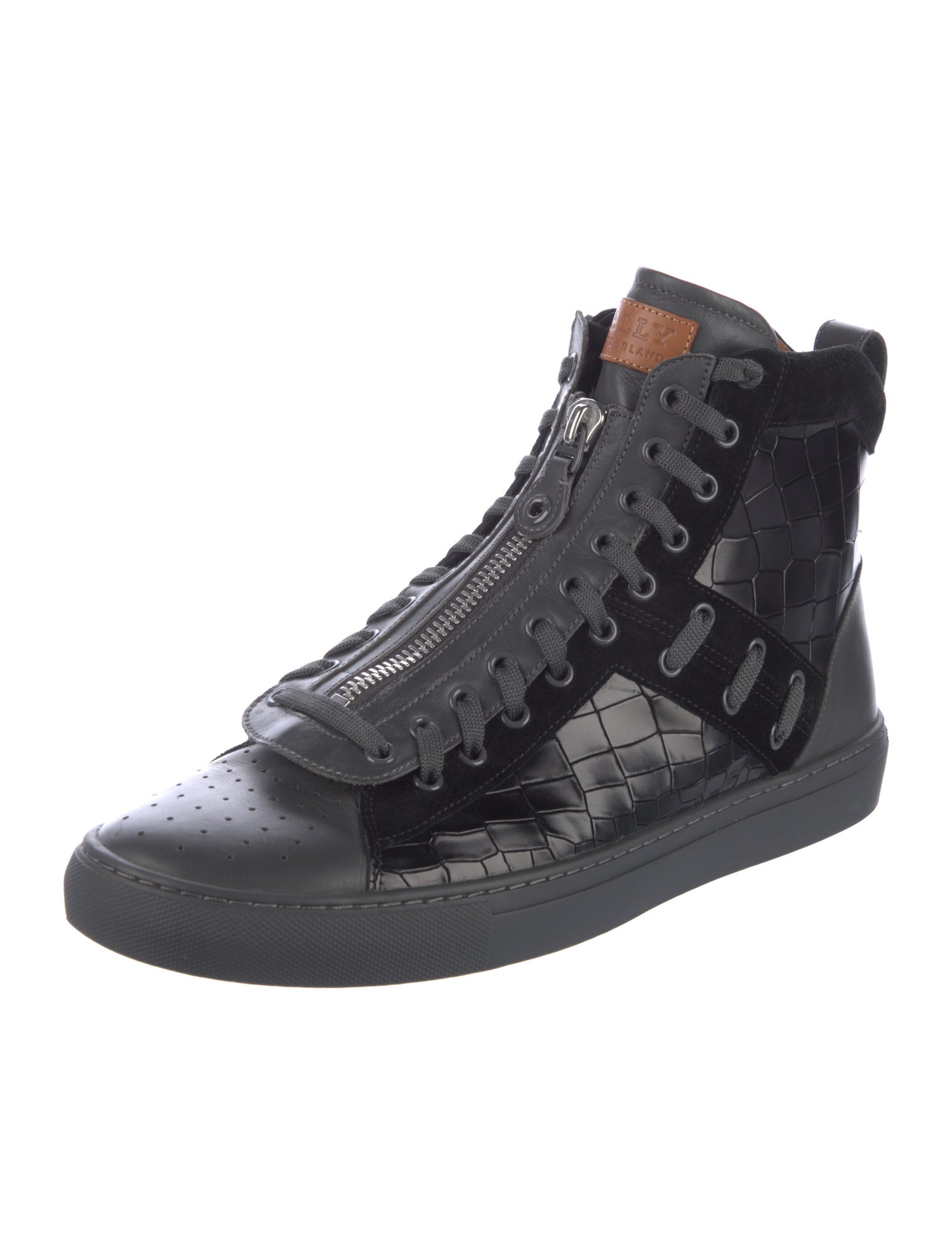 Bally Embossed Leather Sneakers