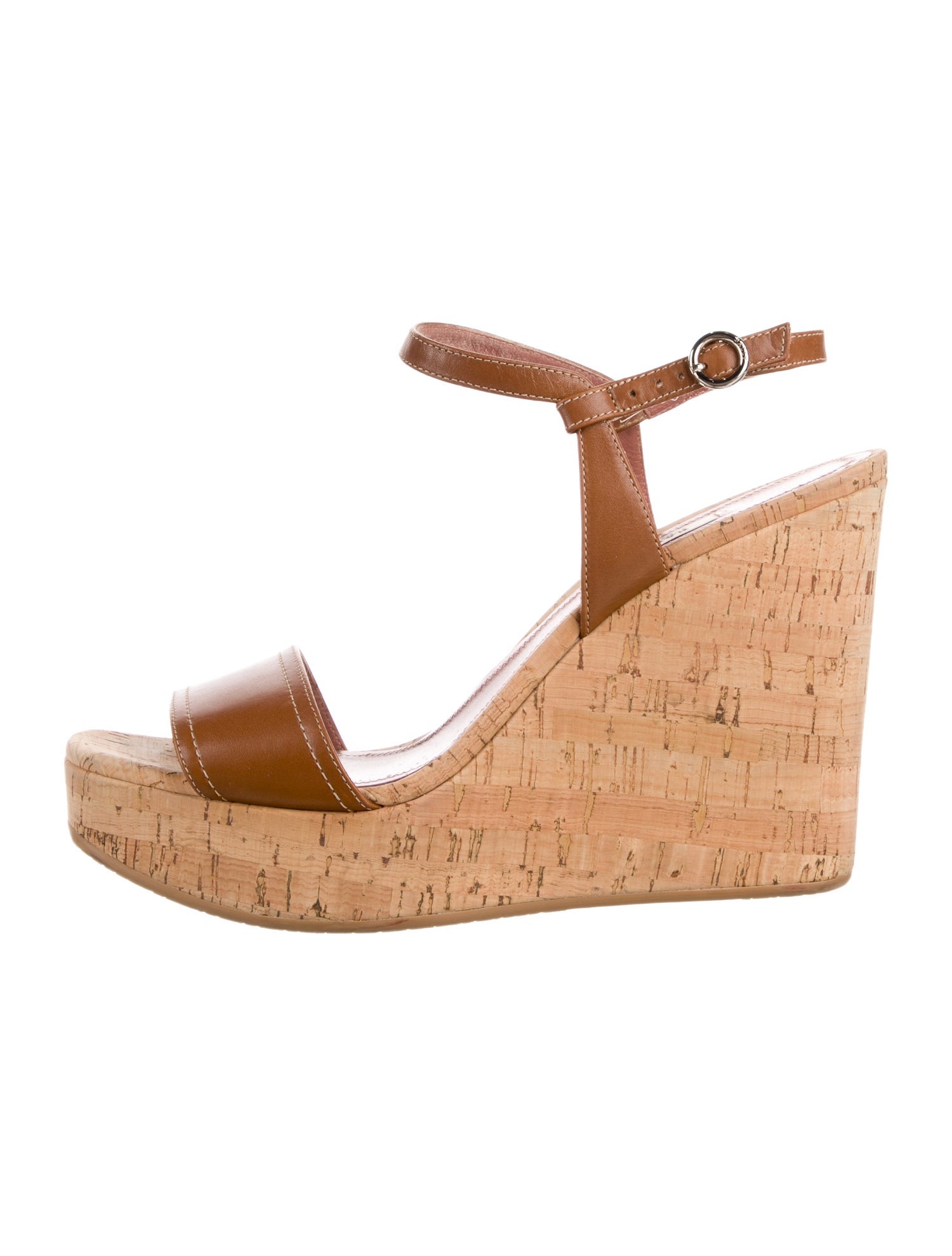 Bally Leather Whipstitch Trim Sandals