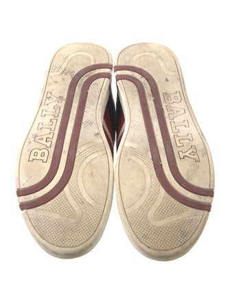 Bally Leather Colorblock Pattern Sneakers