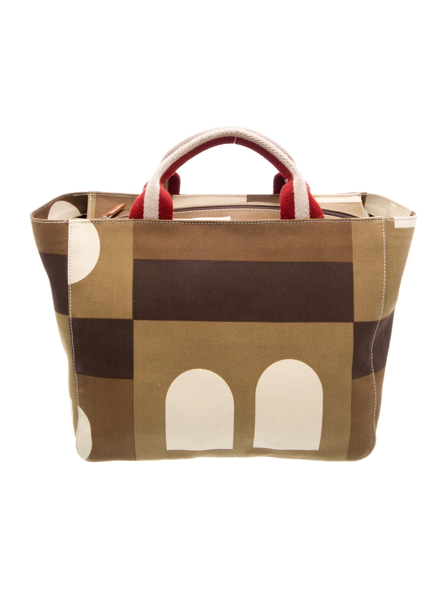 Bally Canvas Top Handle Bag