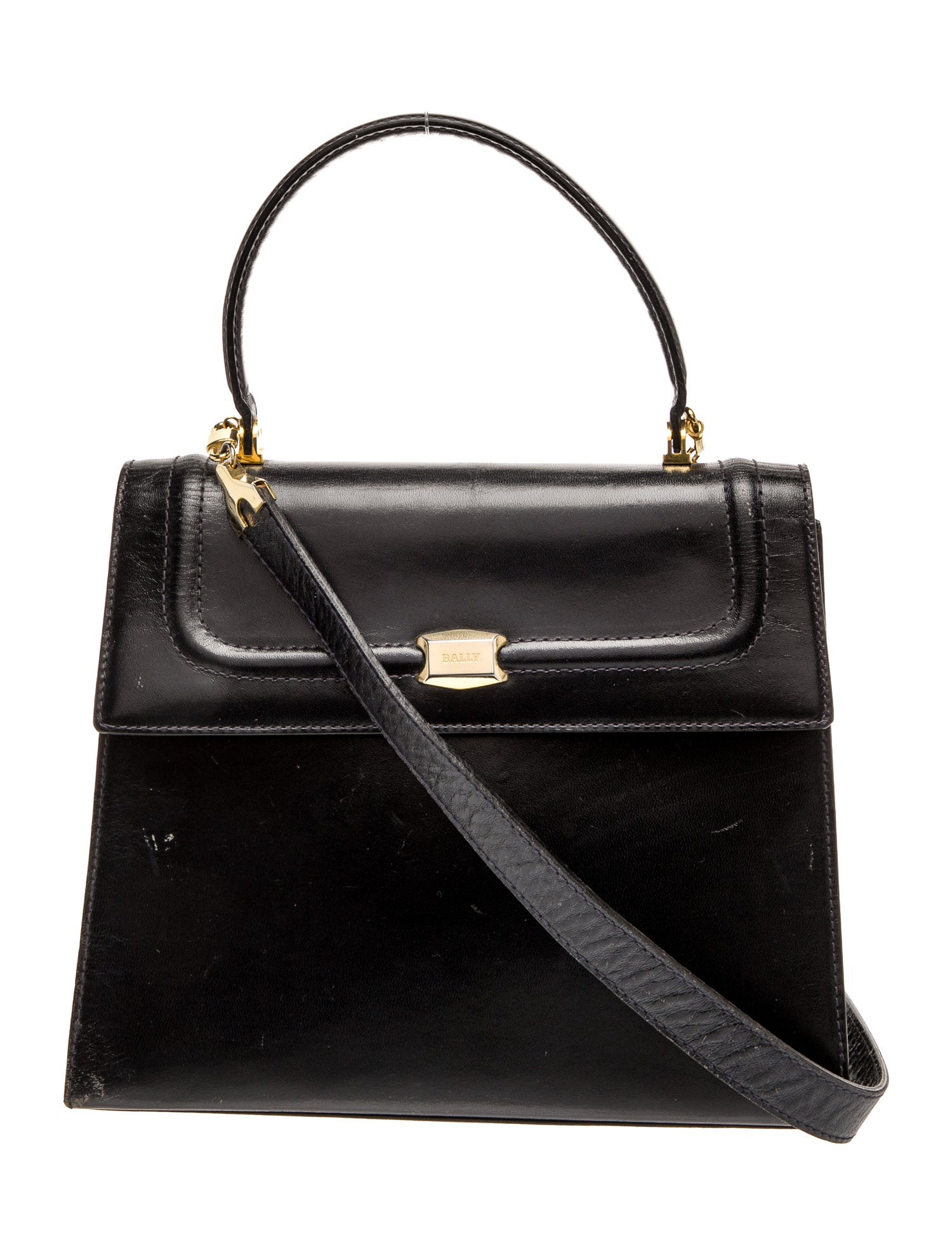 Bally Leather Top Handle Bag Vintage