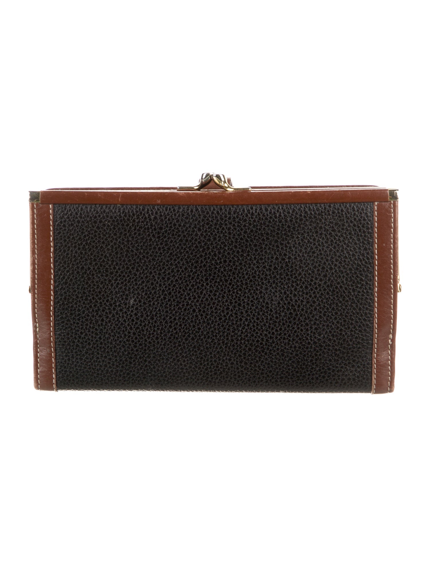 Bally Leather Colorblock Pattern French Purse