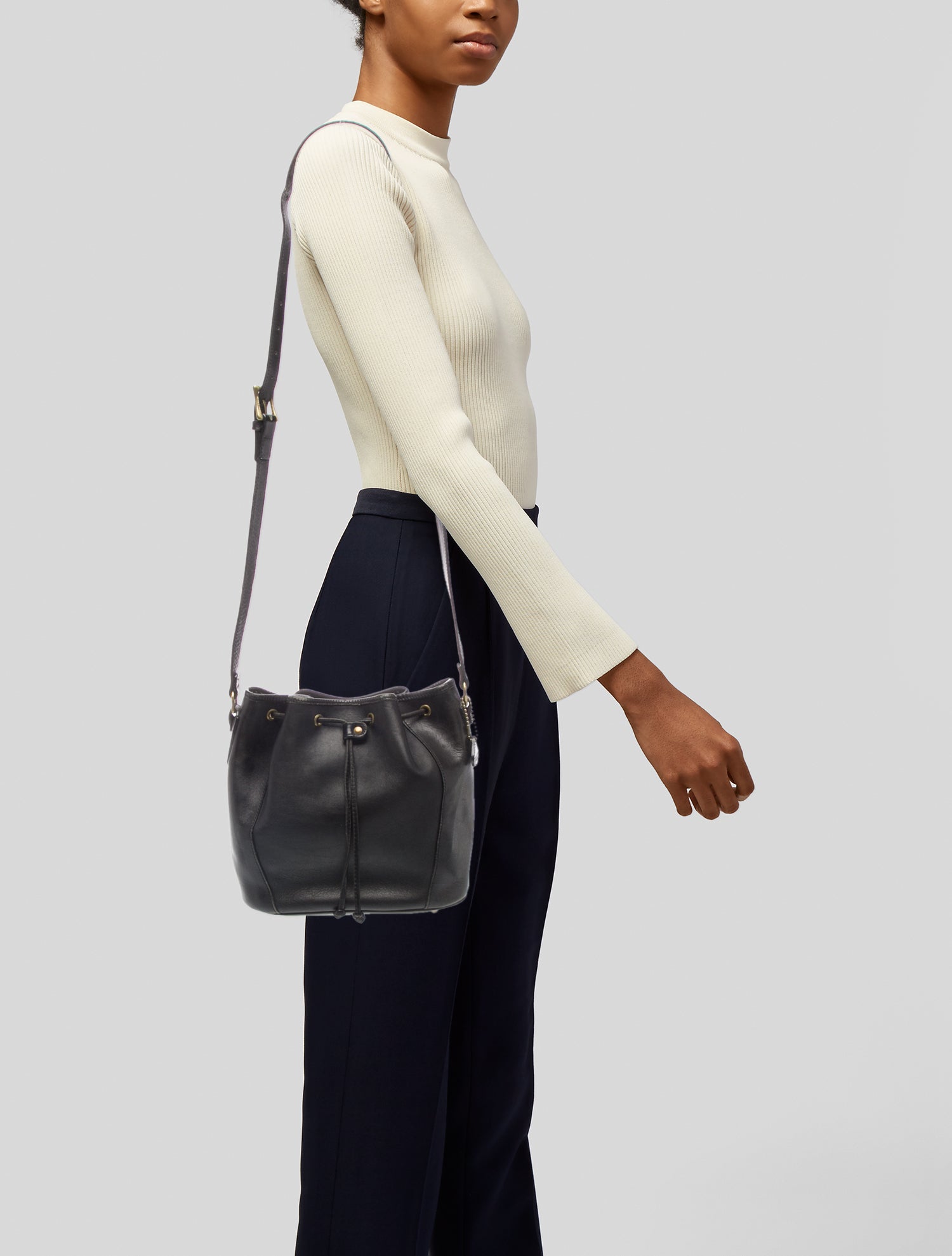 Bally Leather Bucket Bag