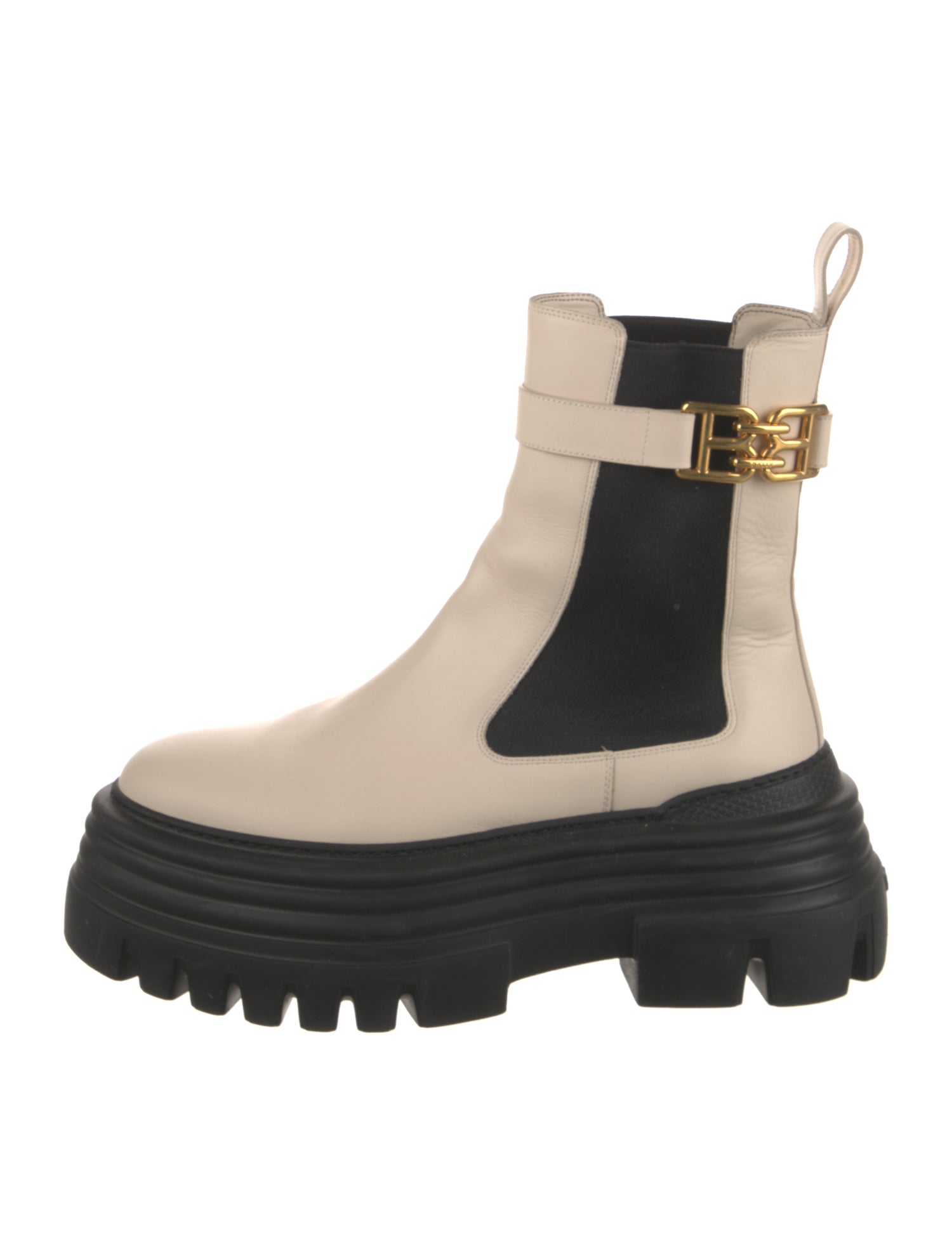 Bally Leather Colorblock Pattern Chelsea Boots