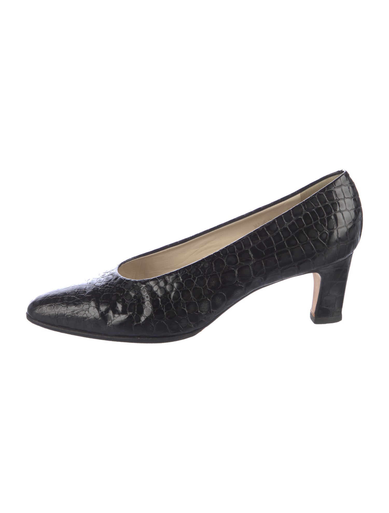Bally Embossed Leather Pumps